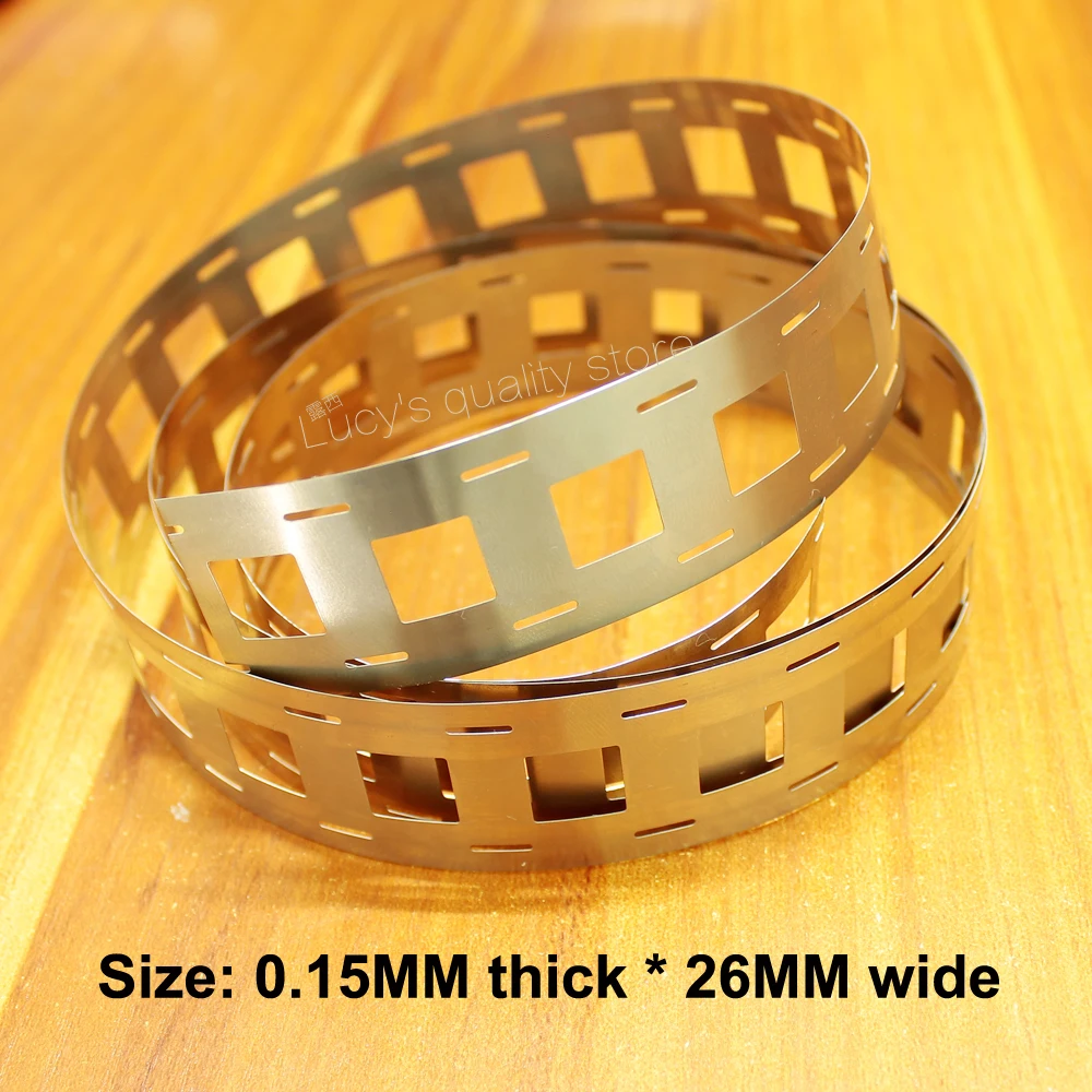 1M Lithium battery holder special nickel sheet 18650 power nickel-plated steel spot welding nickel sheet 0.15MM thick *26MM wide
1M Lithium battery holder special nickel sheet 18650 power nickel-plated steel spot welding nickel sheet 0.15MM thick *26MM wide