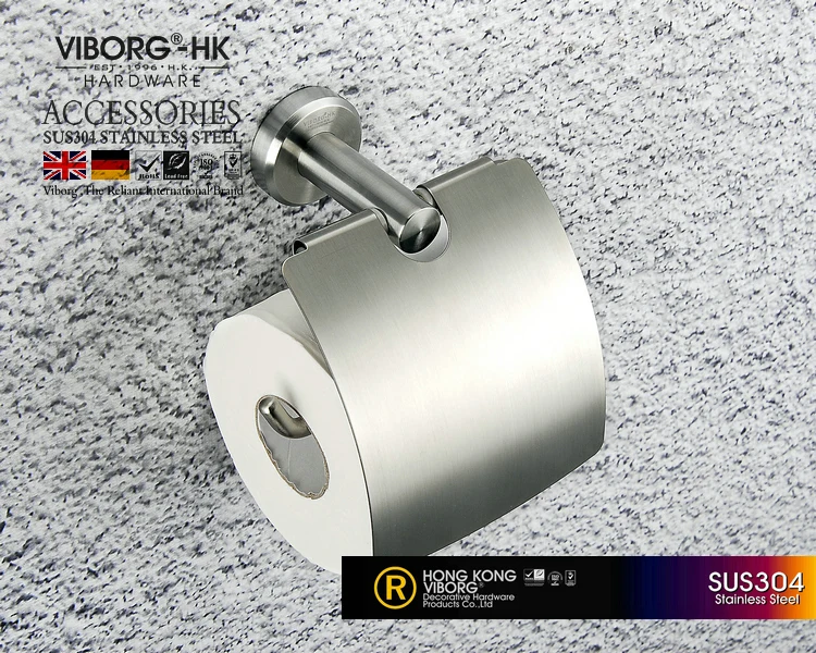 VIBORG Deluxe SUS304 Stainless Steel Wall Mounted Mount Tissue Paper Holder Toilet Paper Roll Holder, brushed
VIBORG Deluxe SUS304 Stainless Steel Wall Mounted Mount Tissue Paper Holder Toilet Paper Roll Holder, brushed