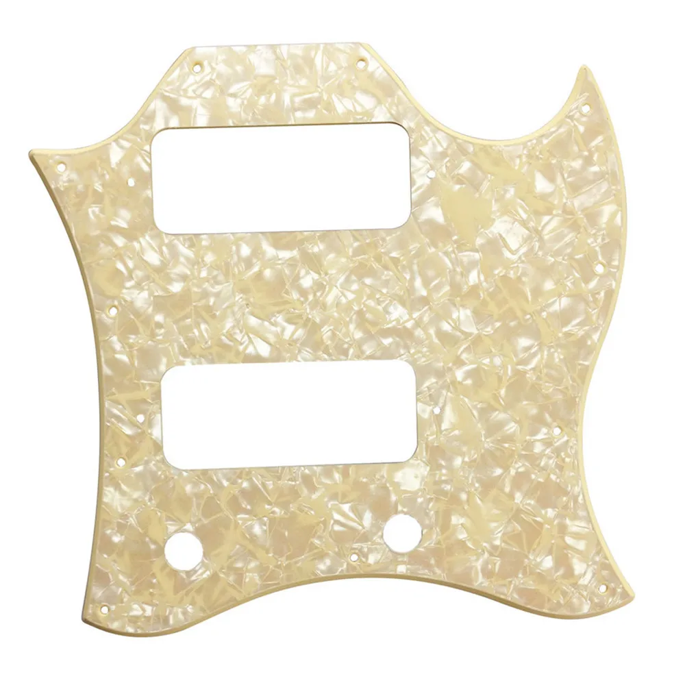Pleroo Custom Guitar pickgaurd-для стандартного SG стиля с пикапами P90, Накладка для защиты от царапин, 2-слойная кремовая жемчужина
Pleroo Custom Guitar pickgaurd-для стандартного SG стиля с пикапами P90, Накладка для защиты от царапин, 2-слойная кремовая жемчужина