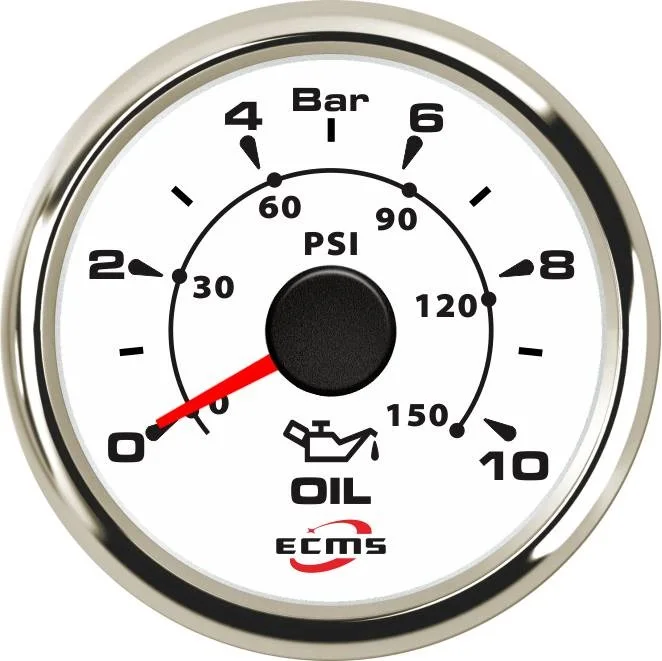Marine Boat Yacht Automotive Pressure Gauge 0-10 Bar 9-32V 10-184 OHMS 52mm 2 Inch 316L Chrome Bezel White Dial 802-00031
Marine Boat Yacht Automotive Pressure Gauge 0-10 Bar 9-32V 10-184 OHMS 52mm 2 Inch 316L Chrome Bezel White Dial 802-00031