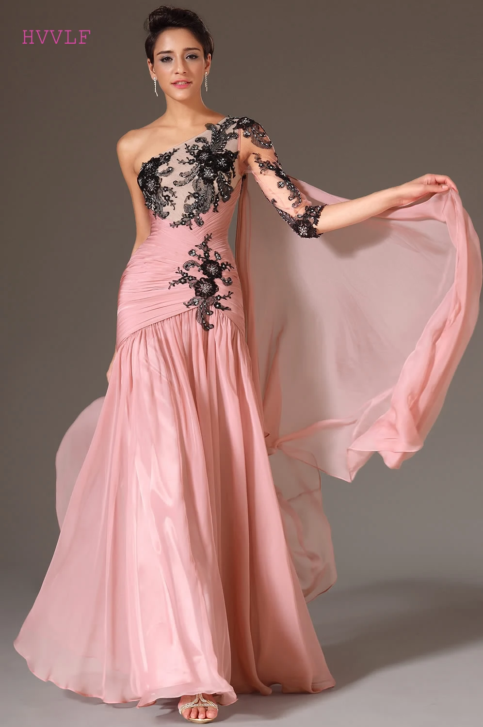 Pink Evening Dresses Mermaid Half Sleeves Chiffon Lace Beaded Long Formal Party Evening Gown Prom Dresses Robe De Soiree
Pink Evening Dresses Mermaid Half Sleeves Chiffon Lace Beaded Long Formal Party Evening Gown Prom Dresses Robe De Soiree
