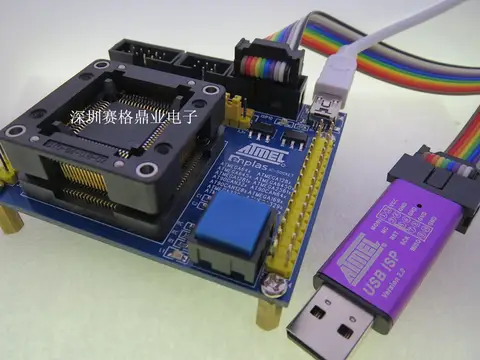 Opentop TQFP64 z usb ISP AT90CAN32/AT90CAN64/AT90CAN128/mega164 IC Gniazdo spalania Adapter gniazdo testowe Stanowisko testowe Gniazdo testowe