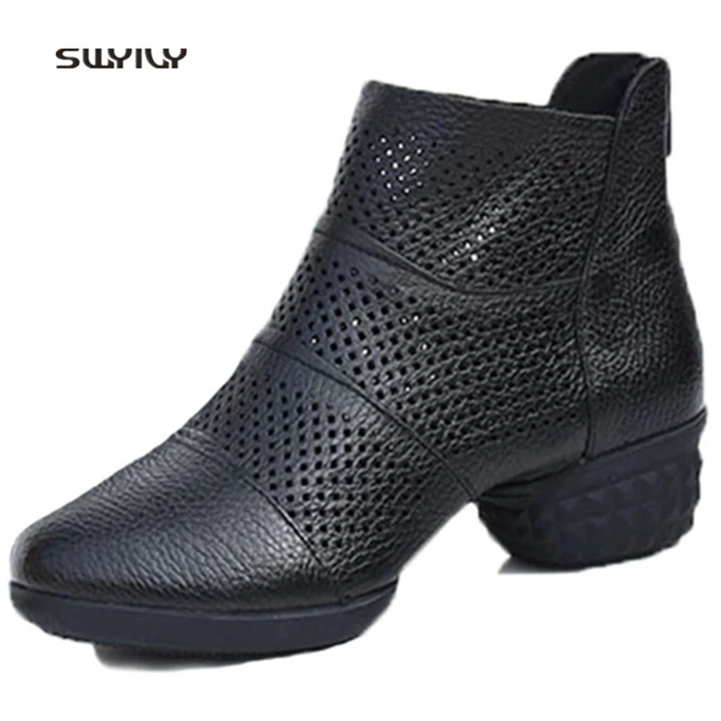 SWYIVY Sport Shoes Woman Fall Summer Dance Shoes Wedge Sneakers Genuine Leather 2019 New Female High Top Modern Dance Shoe Black
SWYIVY Sport Shoes Woman Fall Summer Dance Shoes Wedge Sneakers Genuine Leather 2019 New Female High Top Modern Dance Shoe Black