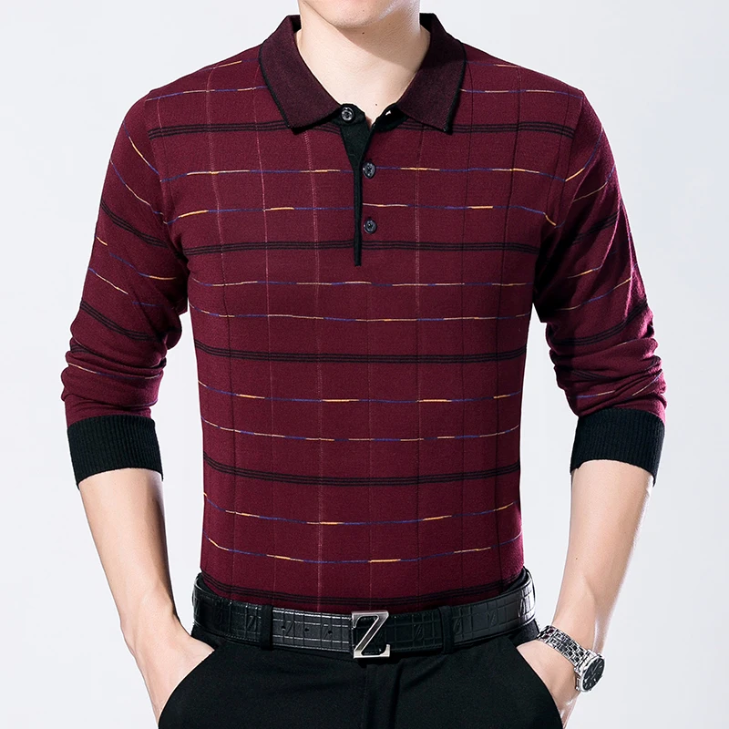 New arrival 2018 mens autumn striped knit shirt long sleeve male casual turn-down collar sweater free shipping
New arrival 2018 mens autumn striped knit shirt long sleeve male casual turn-down collar sweater free shipping