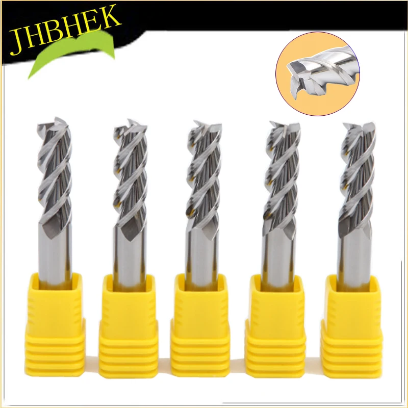 Tungsten steel three-blade aluminum polished end milling cutter 3 blade CNC straight shank cutter mach
Tungsten steel three-blade aluminum polished end milling cutter 3 blade CNC straight shank cutter mach