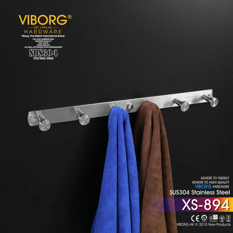 VIBORG Deluxe Solid 304 Stainless Steel Bathroom Towel Holder Towel Rack Towel Hook Robe Hook Hanger Hat Coat Hook (6-hook)
VIBORG Deluxe Solid 304 Stainless Steel Bathroom Towel Holder Towel Rack Towel Hook Robe Hook Hanger Hat Coat Hook (6-hook)