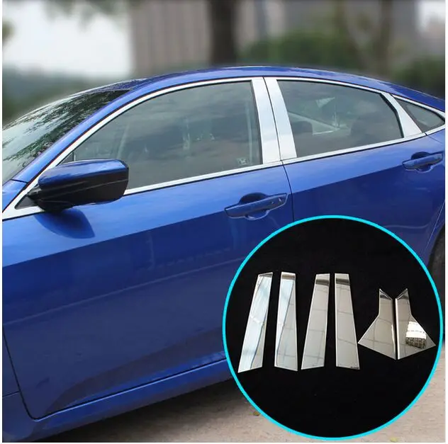 FIT FOR HONDA CIVIC 2016 2017 STAINLESS WINDOW DOOR SIDE CHROME PILLAR POST POSTS COVER TRIM BEZEL MOLDING GARNISH ACCENT 6pcs
FIT FOR HONDA CIVIC 2016 2017 STAINLESS WINDOW DOOR SIDE CHROME PILLAR POST POSTS COVER TRIM BEZEL MOLDING GARNISH ACCENT 6pcs