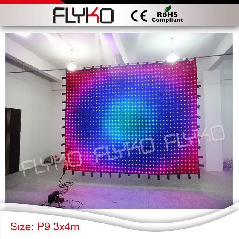 P9 Velvet cloth starlight display programmable led video curtain for night club backdrop
P9 Velvet cloth starlight display programmable led video curtain for night club backdrop