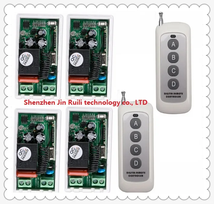 AC 220V 1 CH RF Wireless Remote Control Switch 4 receiver+2 transmitter Simple connection JRL-2209
AC 220V 1 CH RF Wireless Remote Control Switch 4 receiver+2 transmitter Simple connection JRL-2209