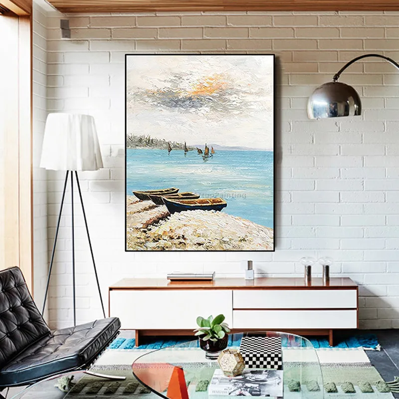 Canvas acrylic large oil blue seascape painting modern abstract wall art Living Room Home Decor
Canvas acrylic large oil blue seascape painting modern abstract wall art Living Room Home Decor