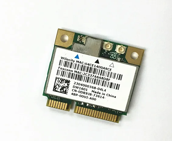 Оптовая продажа, оригинальная беспроводная карта для DELL DW1601 AR9462 802.11a/b/g/n 300 Мбит/с, Wi-Fi, Половина Mini PCI-E 2,4 ГГц/5 ГГц
Оптовая продажа, оригинальная беспроводная карта для DELL DW1601 AR9462 802.11a/b/g/n 300 Мбит/с, Wi-Fi, Половина Mini PCI-E 2,4 ГГц/5 ГГц
