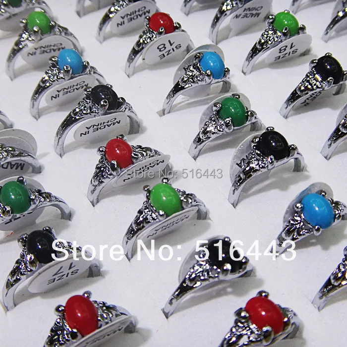 Hot Sale 100pcs Mix Color Green Black Blue Red Silver Plated Fashion Womens Vintage Rings Best Gift A-469
Hot Sale 100pcs Mix Color Green Black Blue Red Silver Plated Fashion Womens Vintage Rings Best Gift A-469