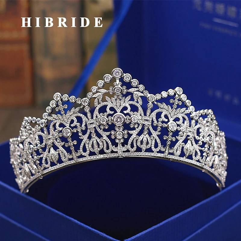HIBRIDE Luxury Headband Noble AAA Cubic Zircon Crown And Tiaras For Bridal Shiny Hair Accessories Wedding Jewelry Gifts C-61
HIBRIDE Luxury Headband Noble AAA Cubic Zircon Crown And Tiaras For Bridal Shiny Hair Accessories Wedding Jewelry Gifts C-61