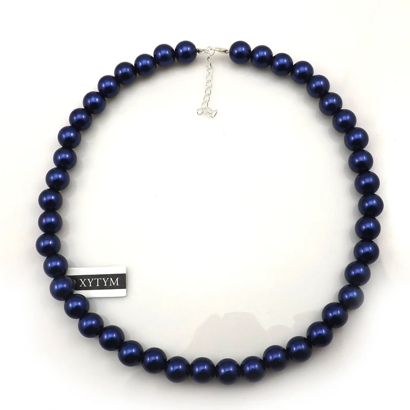 12mm Royal Blue Imitation Pearls Necklace 20" With Lobster Clasp For Gift 5pcs/lot
12mm Royal Blue Imitation Pearls Necklace 20" With Lobster Clasp For Gift 5pcs/lot