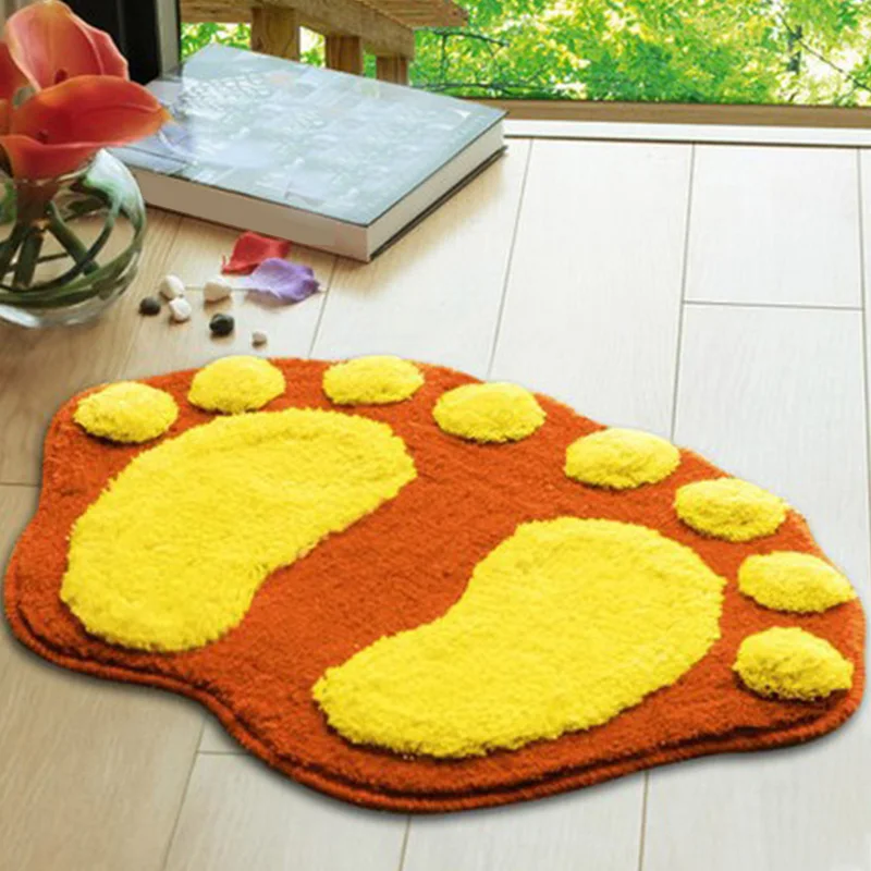 5 colors Cute Footprints Big Feet Bath Mats Pads Cartoon Style Toilet Non-slip Rug for Bathroom carpet floor
5 colors Cute Footprints Big Feet Bath Mats Pads Cartoon Style Toilet Non-slip Rug for Bathroom carpet floor