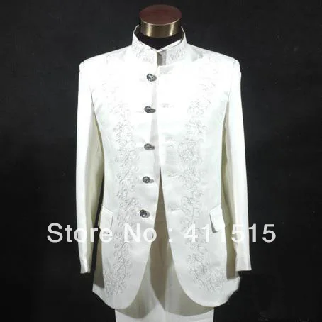 FREE shipping!White Embroidery Groom Tuxedos Best Man Mandarin Lapel!!!Groomsmen Men Wedding groom Suits dress/custom dress
FREE shipping!White Embroidery Groom Tuxedos Best Man Mandarin Lapel!!!Groomsmen Men Wedding groom Suits dress/custom dress