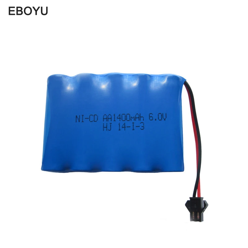 EBOYU 6V 1400mAh Ni-cd перезаряжаемый аккумулятор AA SM 2P разъем для радиоуправляемой машины и других подобных игрушек с пультом дистанционного управления
EBOYU 6V 1400mAh Ni-cd перезаряжаемый аккумулятор AA SM 2P разъем для радиоуправляемой машины и других подобных игрушек с пультом дистанционного управления