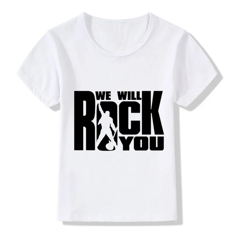 Коллекция 2018 года, Детская футболка We Will Rock You Queen, летний топ, одежда для мальчиков и девочек, хипстерская повседневная детская футболка, HKP955
Коллекция 2018 года, Детская футболка We Will Rock You Queen, летний топ, одежда для мальчиков и девочек, хипстерская повседневная детская футболка, HKP955
