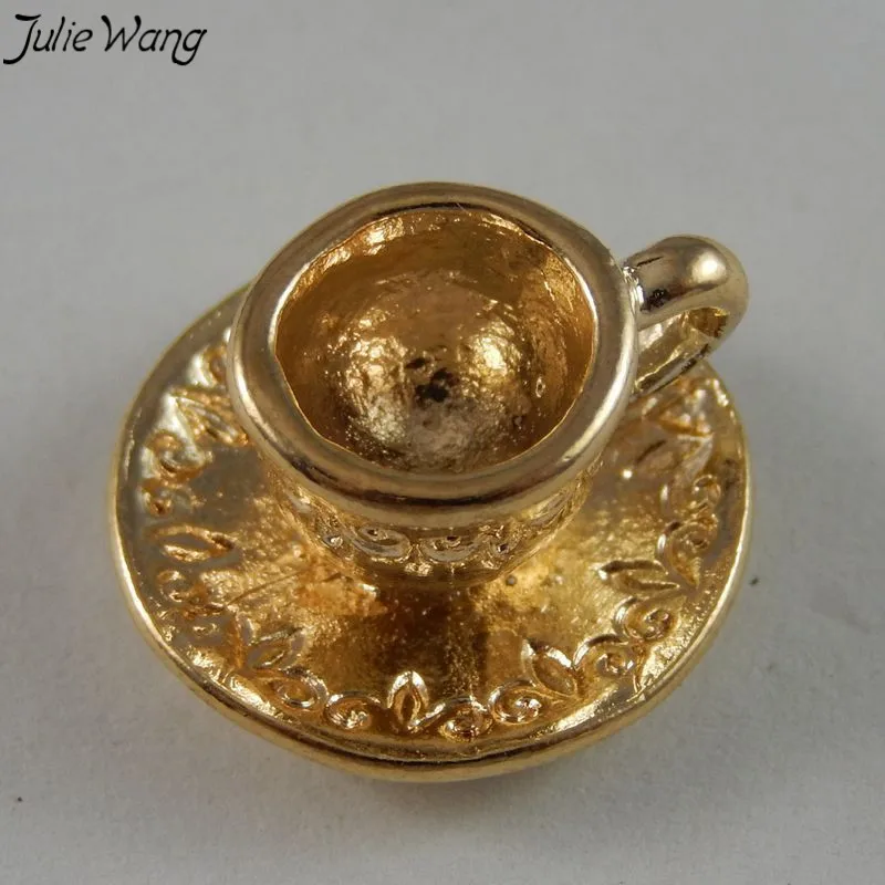 Julie Wang 15pcs Gold Color Coffee Cup Shape Little Pendant Charm For Old Fashion Jewelry Vintage Jewelry Key Chain Accessory
Julie Wang 15pcs Gold Color Coffee Cup Shape Little Pendant Charm For Old Fashion Jewelry Vintage Jewelry Key Chain Accessory