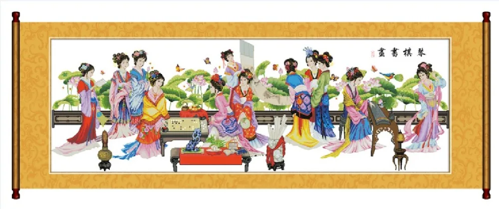 Lyre chess calligraphy and painting (3)(Lotus edition) cross stitch kit china DMC embroidery handmade needlework craft supplies
Lyre chess calligraphy and painting (3)(Lotus edition) cross stitch kit china DMC embroidery handmade needlework craft supplies