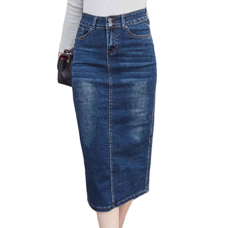 2018 long Denim Skirt Vintage Button High Waist Pencil Black Blue Slim Women Skirts Plus Size Ladies Office Sexy Jeans Faldas
2018 long Denim Skirt Vintage Button High Waist Pencil Black Blue Slim Women Skirts Plus Size Ladies Office Sexy Jeans Faldas