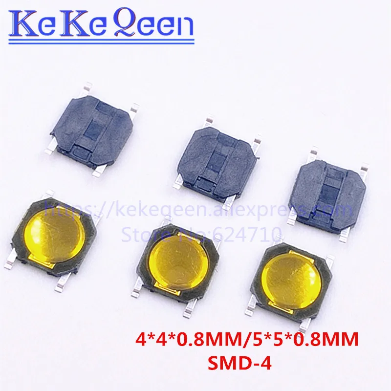 1000 шт. 4*4*0,8 мм 4x4x0.8мм 5*5*0,8 мм 5x5x0,8 мм SMD кнопочные переключатели Такт кнопка переключения с крышкой, желтый переключатель с фольгой
1000 шт. 4*4*0,8 мм 4x4x0.8мм 5*5*0,8 мм 5x5x0,8 мм SMD кнопочные переключатели Такт кнопка переключения с крышкой, желтый переключатель с фольгой