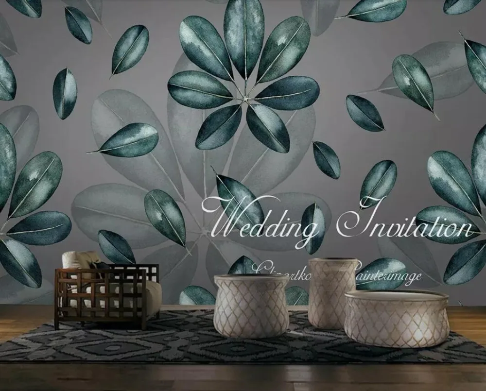 Modern simple tropical plants and flowers Nordic fashion TV background wall painting
Modern simple tropical plants and flowers Nordic fashion TV background wall painting
