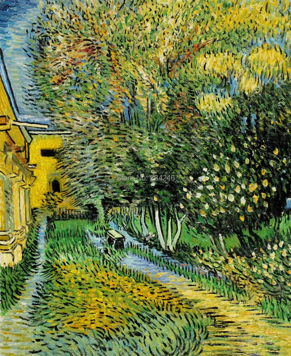 Hand Painted Oil Painting Reproductions Asylum and Garden by Van Gogh Landscape Home Decor Art on Canvas No Frame Vertical
Hand Painted Oil Painting Reproductions Asylum and Garden by Van Gogh Landscape Home Decor Art on Canvas No Frame Vertical