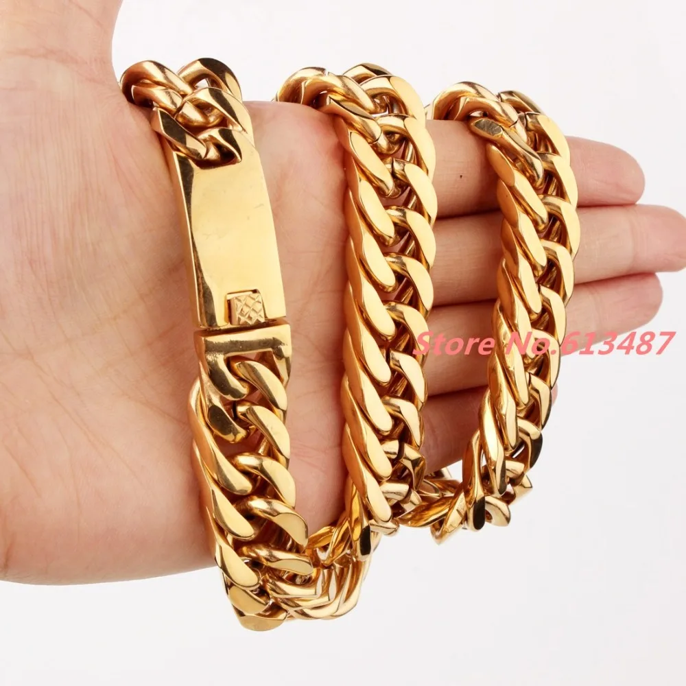 Мужская двойная кубинская цепь из нержавеющей стали 316L, Necklace7-40 15 мм, подарок на Рождество, желтое золото, высокое качество
Мужская двойная кубинская цепь из нержавеющей стали 316L, Necklace7-40 15 мм, подарок на Рождество, желтое золото, высокое качество
