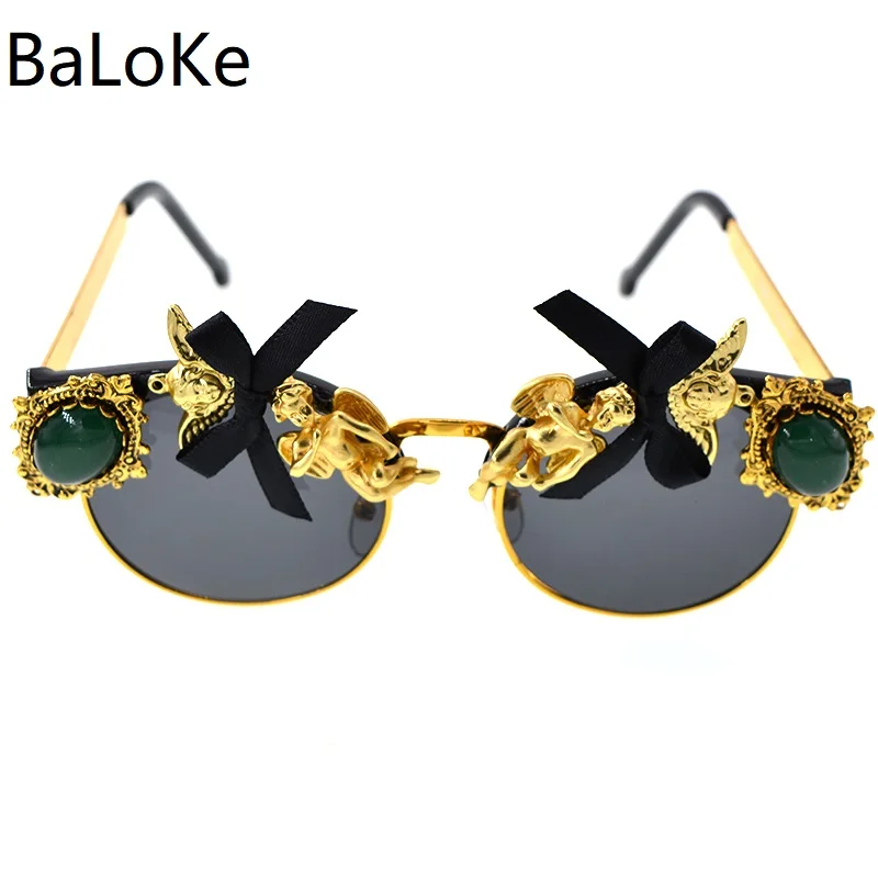 Handmade Crystal Charm Fashion Sunglasses Baroque Retro Vintage Cat eye Sun Glasses Shades Angel Eyewear Accessories
Handmade Crystal Charm Fashion Sunglasses Baroque Retro Vintage Cat eye Sun Glasses Shades Angel Eyewear Accessories
