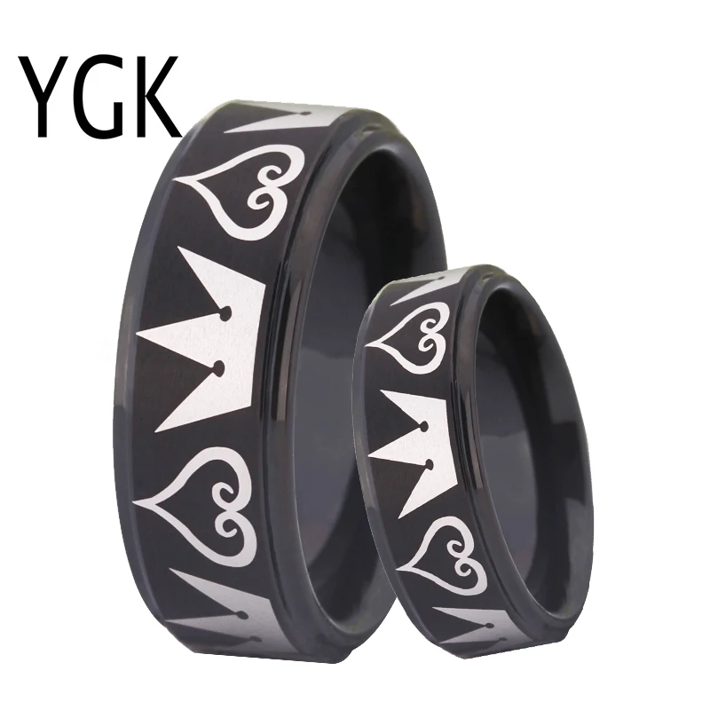 YGK JEWELRY Lovers Pure Tungsten Ring for Women Men Black Color Classic Wedding Jewelry kingdom hearts Engagement Party Jewelry
YGK JEWELRY Lovers Pure Tungsten Ring for Women Men Black Color Classic Wedding Jewelry kingdom hearts Engagement Party Jewelry