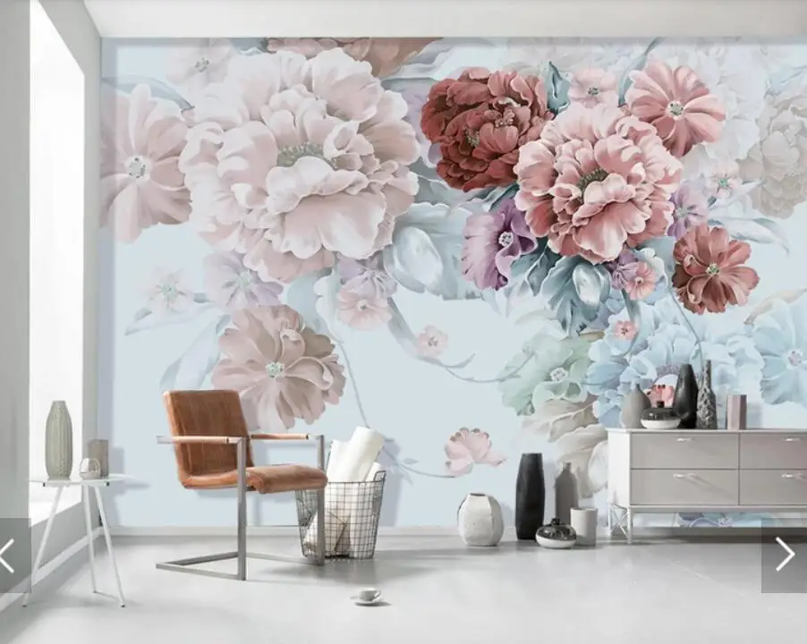 European Flower Wall Mural Photo paper Living Room Bedroom Printed Paper Contact Floral Murals Papel De Parede
European Flower Wall Mural Photo paper Living Room Bedroom Printed Paper Contact Floral Murals Papel De Parede