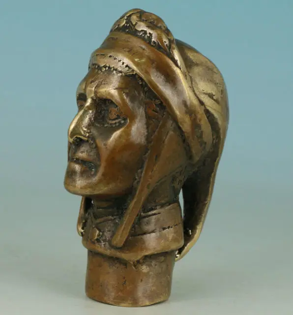 Chinese Old Asian Chinese Old Bronze Hand Carved Indian Statue Walking Stick Head decoration bronze factory outlets
Chinese Old Asian Chinese Old Bronze Hand Carved Indian Statue Walking Stick Head decoration bronze factory outlets