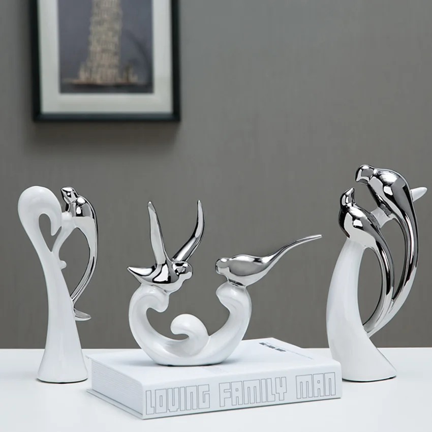 Modern ceramic Lover birds home decoration accessories modern feng shui fairy garden Figurines & Miniatures Crafts Wedding decor
Modern ceramic Lover birds home decoration accessories modern feng shui fairy garden Figurines & Miniatures Crafts Wedding decor