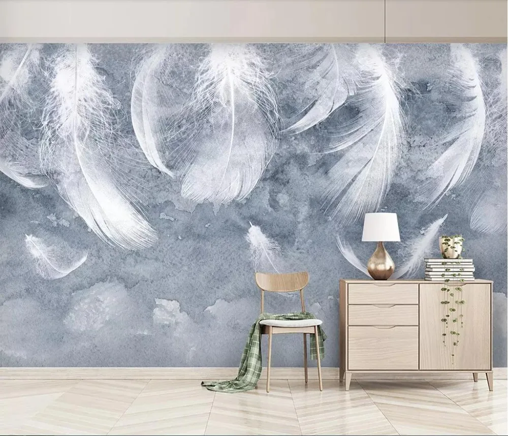 beibehang Custom photo wallpaper mural modern minimalist white feather TV sofa background wall papers home decor papel de parede
beibehang Custom photo wallpaper mural modern minimalist white feather TV sofa background wall papers home decor papel de parede