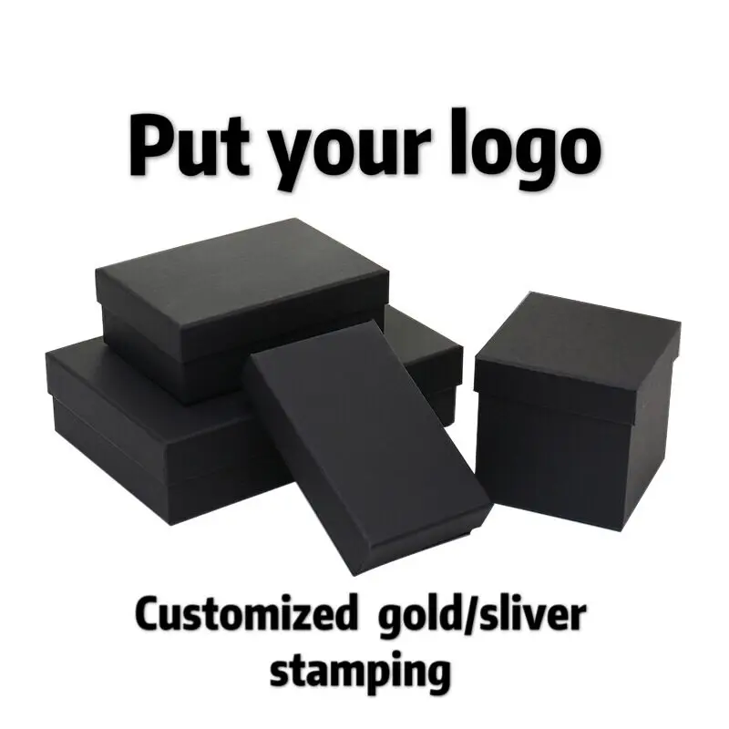100PCS/lot gift paper box Luxury Black jewelry Paper box Lift off lid paper boxes customized 1 color / Hot stamping logo
100PCS/lot gift paper box Luxury Black jewelry Paper box Lift off lid paper boxes customized 1 color / Hot stamping logo
