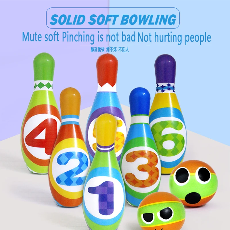 Pu solid children's bowling toy set large indoor baby ball outdoor parent-child sports toys
Pu solid children's bowling toy set large indoor baby ball outdoor parent-child sports toys