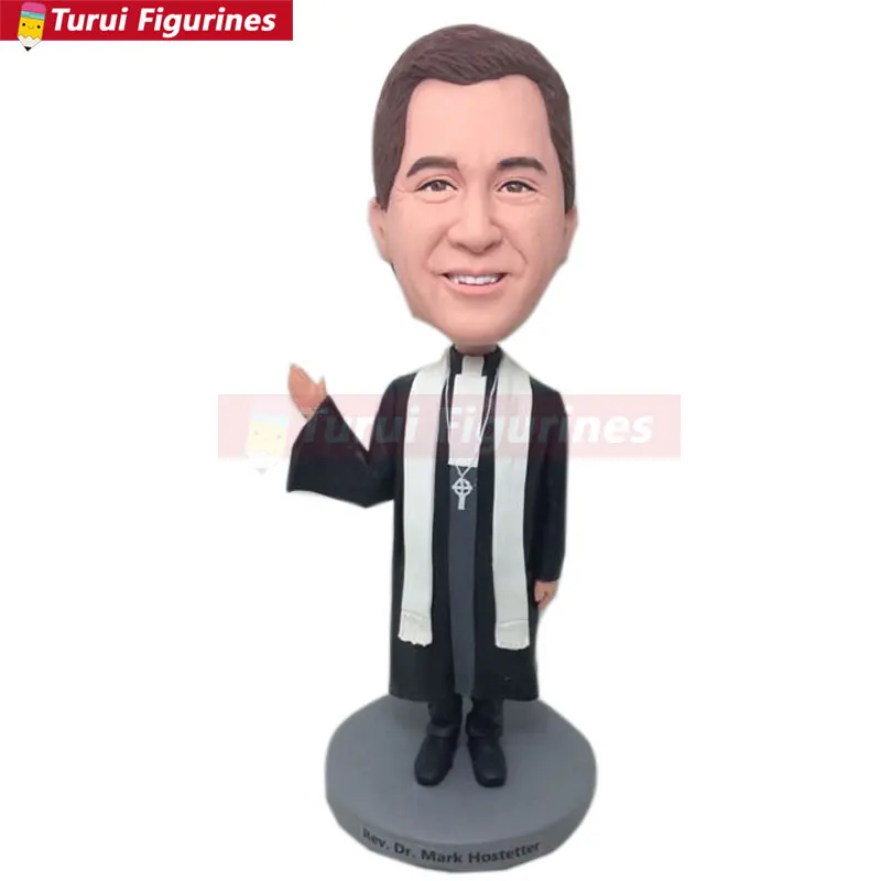 Priest Pastor Minister Reverend Rev Personalized Gift Custom Bobble Head Figurines Based on Customers' Photos Birthday Cake Topp
Priest Pastor Minister Reverend Rev Personalized Gift Custom Bobble Head Figurines Based on Customers' Photos Birthday Cake Topp
