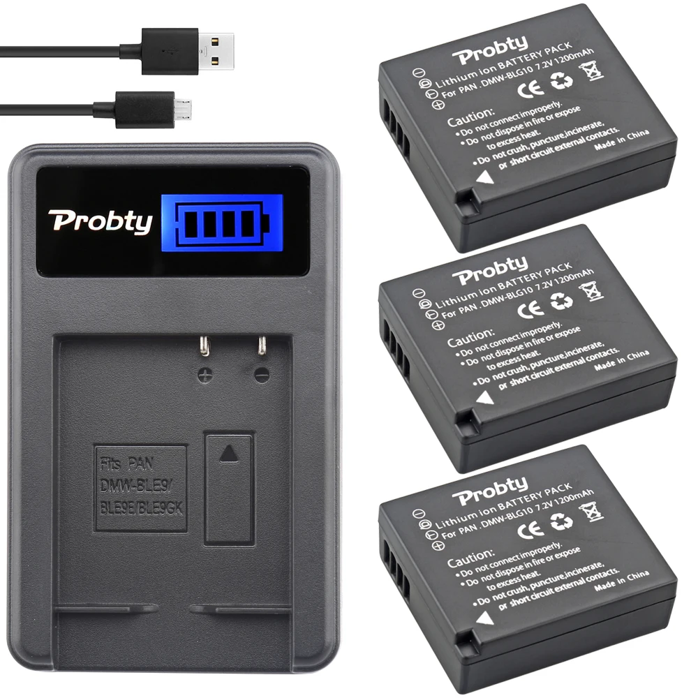 Probty 3Pcs DMW-BLG10 DMW BLG10 DMW-BLE9 DMWBLE9 BLE9E Battery + USB LCD Charger For Panasonic DMC-GF6 DMC-GF3 DMC-GF5 DMC-GX7
Probty 3Pcs DMW-BLG10 DMW BLG10 DMW-BLE9 DMWBLE9 BLE9E Battery + USB LCD Charger For Panasonic DMC-GF6 DMC-GF3 DMC-GF5 DMC-GX7