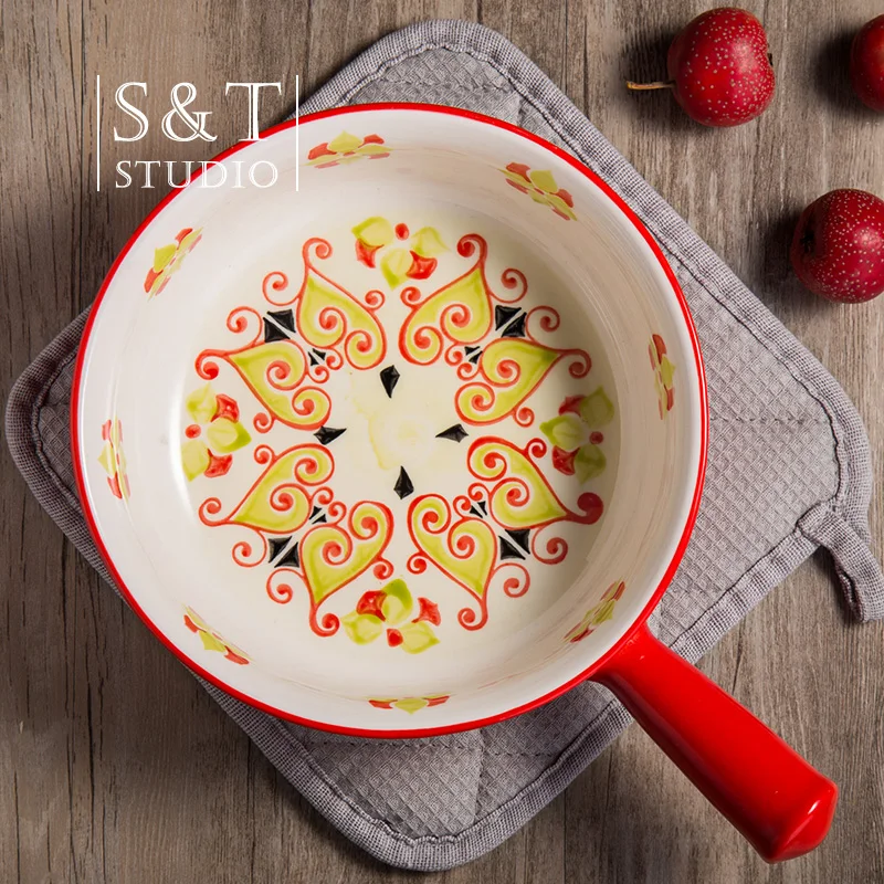 8-Inch Baked Bowl With Handle Ceramic Creative Rice Bowl Breakfast Fruit Salad Bowl
8-Inch Baked Bowl With Handle Ceramic Creative Rice Bowl Breakfast Fruit Salad Bowl