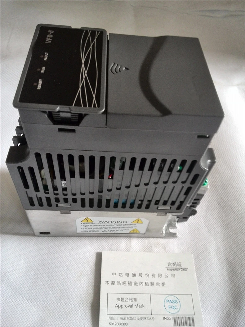VFD015E43A VFD-E Series VFD Inverter Frequency converter 1.5kw 2HP 3 PHASE 380V 600Hz with control panel
VFD015E43A VFD-E Series VFD Inverter Frequency converter 1.5kw 2HP 3 PHASE 380V 600Hz with control panel