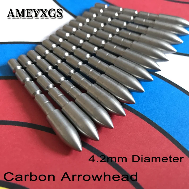 12pcs Archery 4.2mm Arrowheads Shooting Practice Inner Insert Type Target Point Tips Hunting Accessories Used Carbon Arrow Shaft
12pcs Archery 4.2mm Arrowheads Shooting Practice Inner Insert Type Target Point Tips Hunting Accessories Used Carbon Arrow Shaft