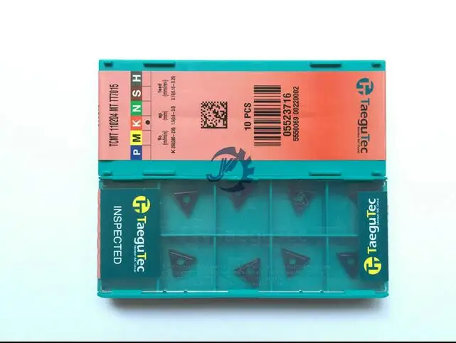 10pcs TNMG TCMT110204-MT TT7015 TaeguTec cnc Lathe Carbide Negative Triangular Inserts Cutting Tools from Isca
10pcs TNMG TCMT110204-MT TT7015 TaeguTec cnc Lathe Carbide Negative Triangular Inserts Cutting Tools from Isca