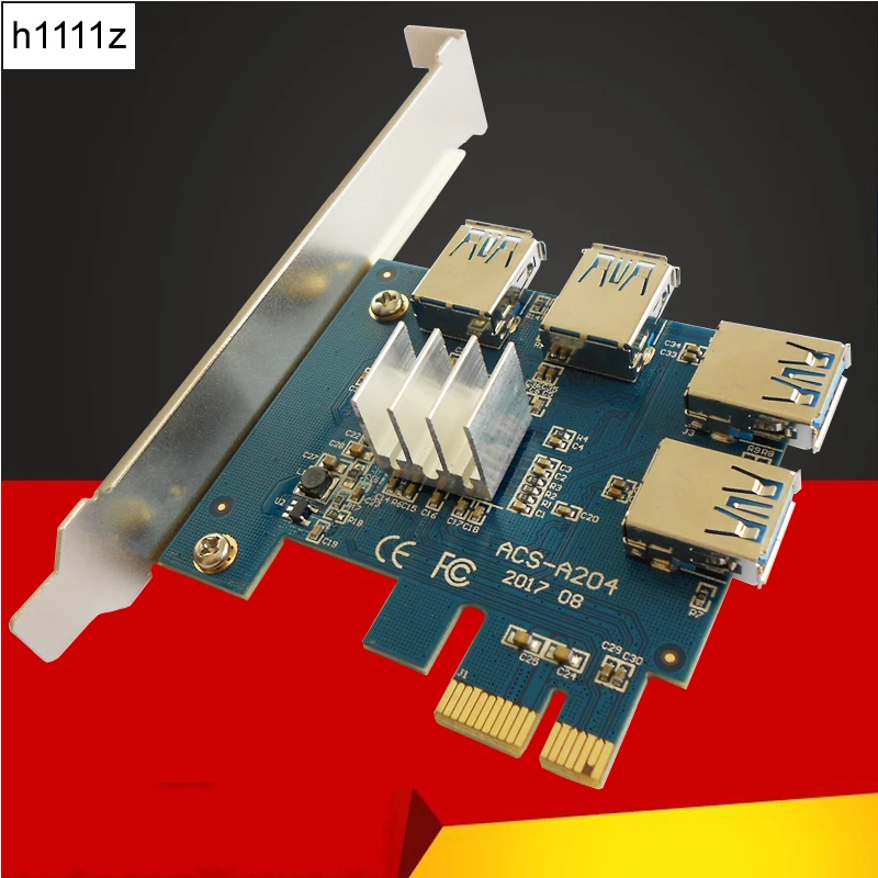 USB 3.0 PCI-E 1X to 4 PCI-E 16X Slot Riser Card PCIE USB Adapter 1 to 4 PCIE Port Multiplier for Antminer Bitcoin Miner Mining
USB 3.0 PCI-E 1X to 4 PCI-E 16X Slot Riser Card PCIE USB Adapter 1 to 4 PCIE Port Multiplier for Antminer Bitcoin Miner Mining