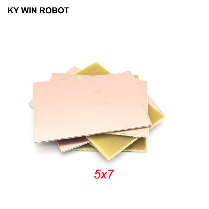 5 pcs FR4 PCB 5*7cm Single Side Copper Clad plate DIY PCB Kit Laminate Circuit Board 5x7cm 50x70x1.5mm
5 pcs FR4 PCB 5*7cm Single Side Copper Clad plate DIY PCB Kit Laminate Circuit Board 5x7cm 50x70x1.5mm