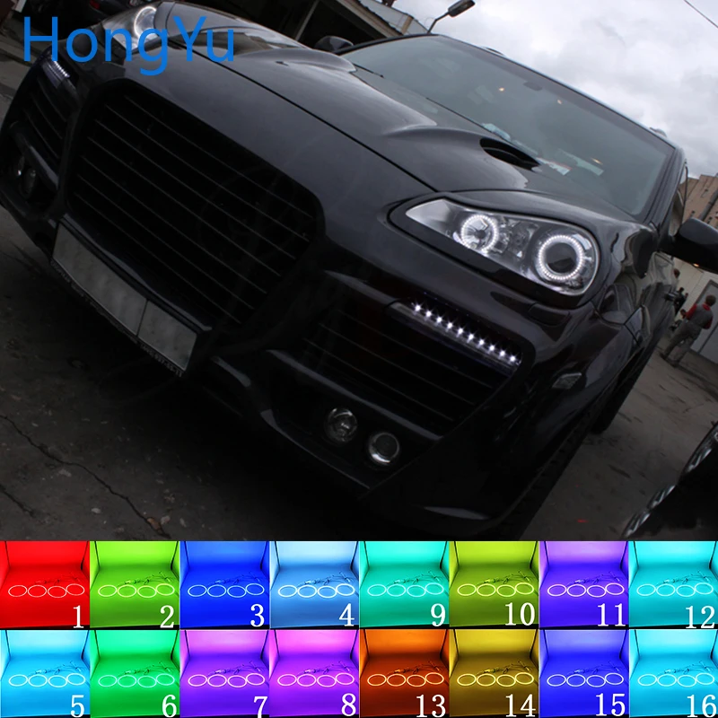 Аксессуары для Porsche Cayenne 957 2007-2009, многоцветные RGB светодиодные ангельские глазки, кольцо, глаз DRL, радиочастотный пульт дистанционного управления
Аксессуары для Porsche Cayenne 957 2007-2009, многоцветные RGB светодиодные ангельские глазки, кольцо, глаз DRL, радиочастотный пульт дистанционного управления