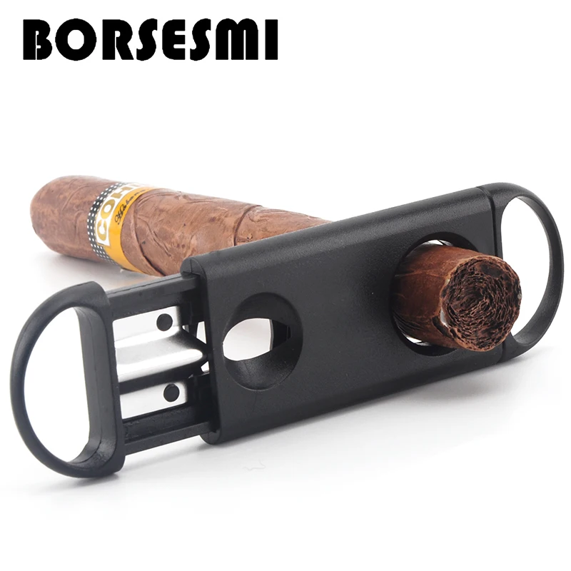 Creative plastic cigar scissors portable two-in-one cigar cutter Cigar Accessories metal smoking tools 
Creative plastic cigar scissors portable two-in-one cigar cutter Cigar Accessories metal smoking tools
