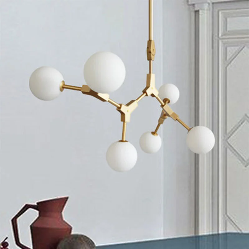 Modern Molecule Chandelier Lighting Led Glass Ball Industrial Pendant Hanging Lamp Living Room Kitchen Home Decor Iron Art Lamps
Modern Molecule Chandelier Lighting Led Glass Ball Industrial Pendant Hanging Lamp Living Room Kitchen Home Decor Iron Art Lamps