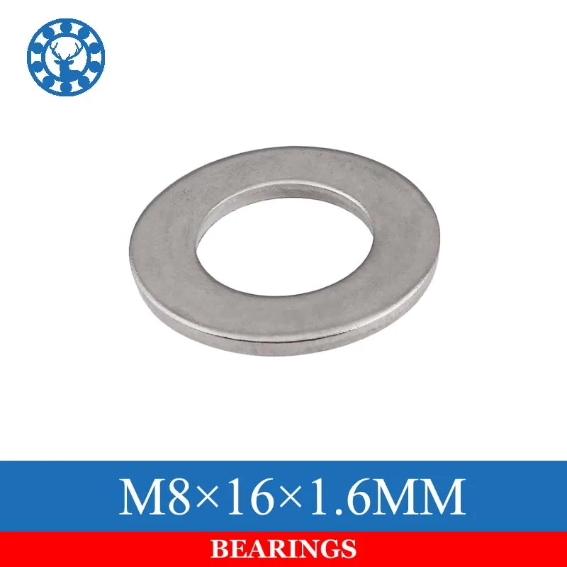 50pcs DIN125 ISO7089 M8X16X1.6MM 304 Stainless Steel Flat Machine Washer Plain Washer Gaskets
50pcs DIN125 ISO7089 M8X16X1.6MM 304 Stainless Steel Flat Machine Washer Plain Washer Gaskets