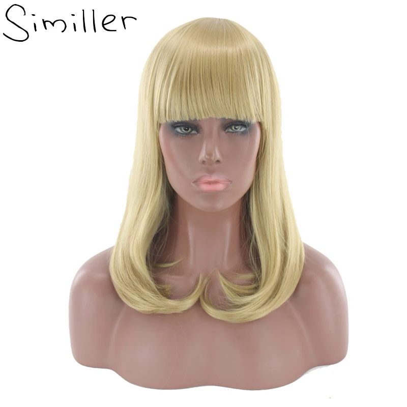 Similler Straight Hair Women Synthetic Wig with Fringe Bangs Medium Parting Light Deep Brown High Temperature Fiber
Similler Straight Hair Women Synthetic Wig with Fringe Bangs Medium Parting Light Deep Brown High Temperature Fiber